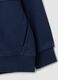 Blue hooded sweatshirt in pure organic cotton, oversized fit, for boys_2