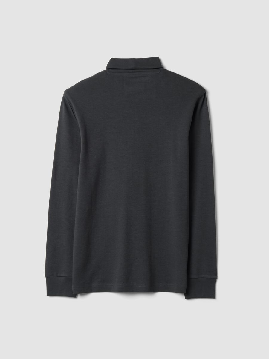 Blue pure cotton roll-neck jumper_2