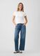Stretch cotton wide-leg denim jeans_0