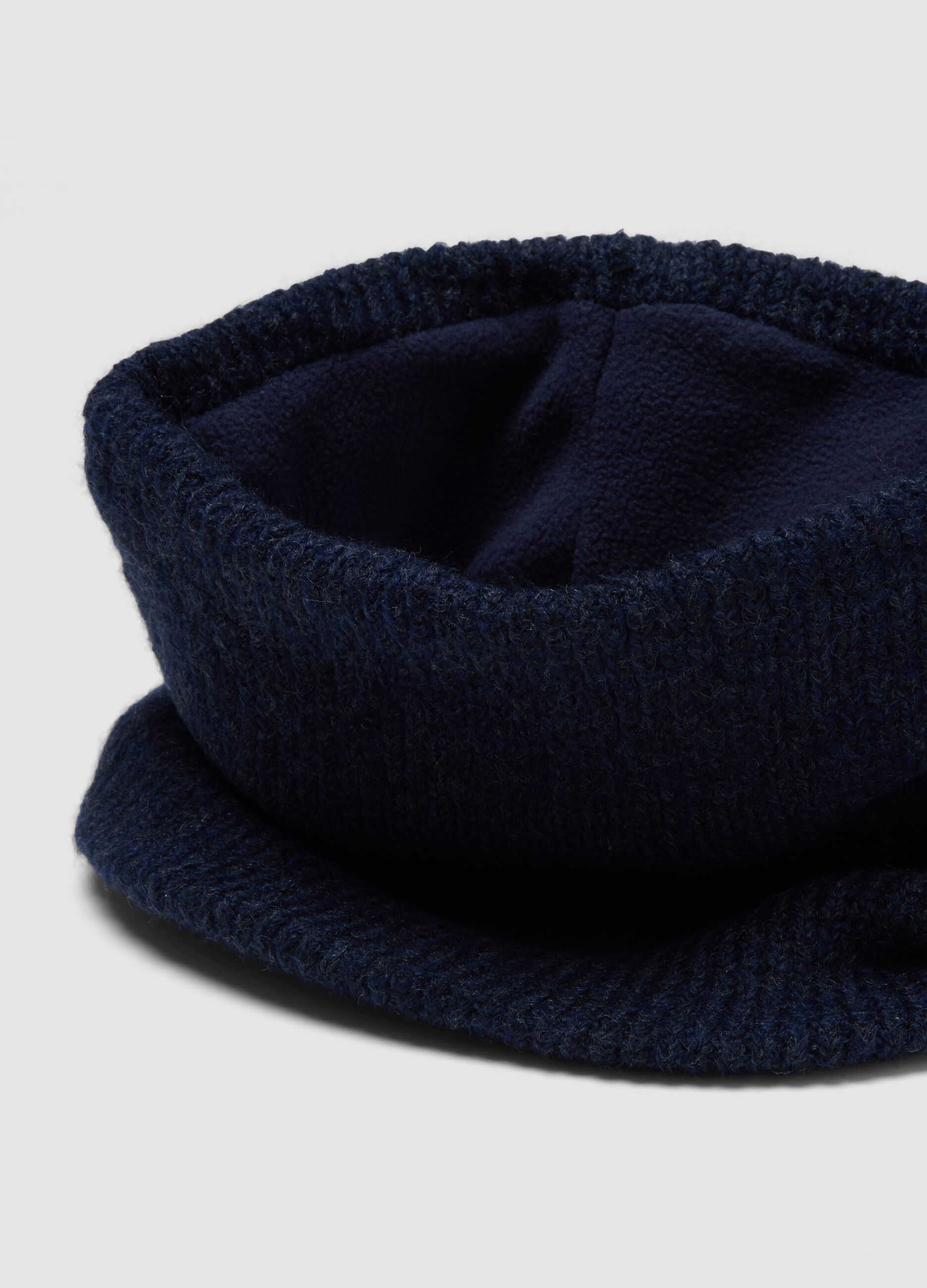 Scaldacollo blu in tessuto elasticizzato