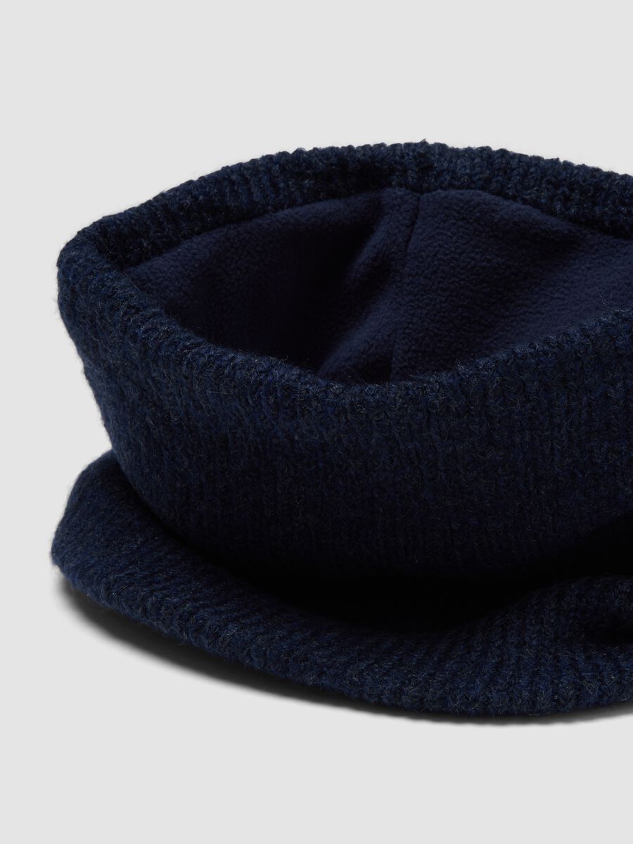 Blue stretch-fabric neck warmer_1
