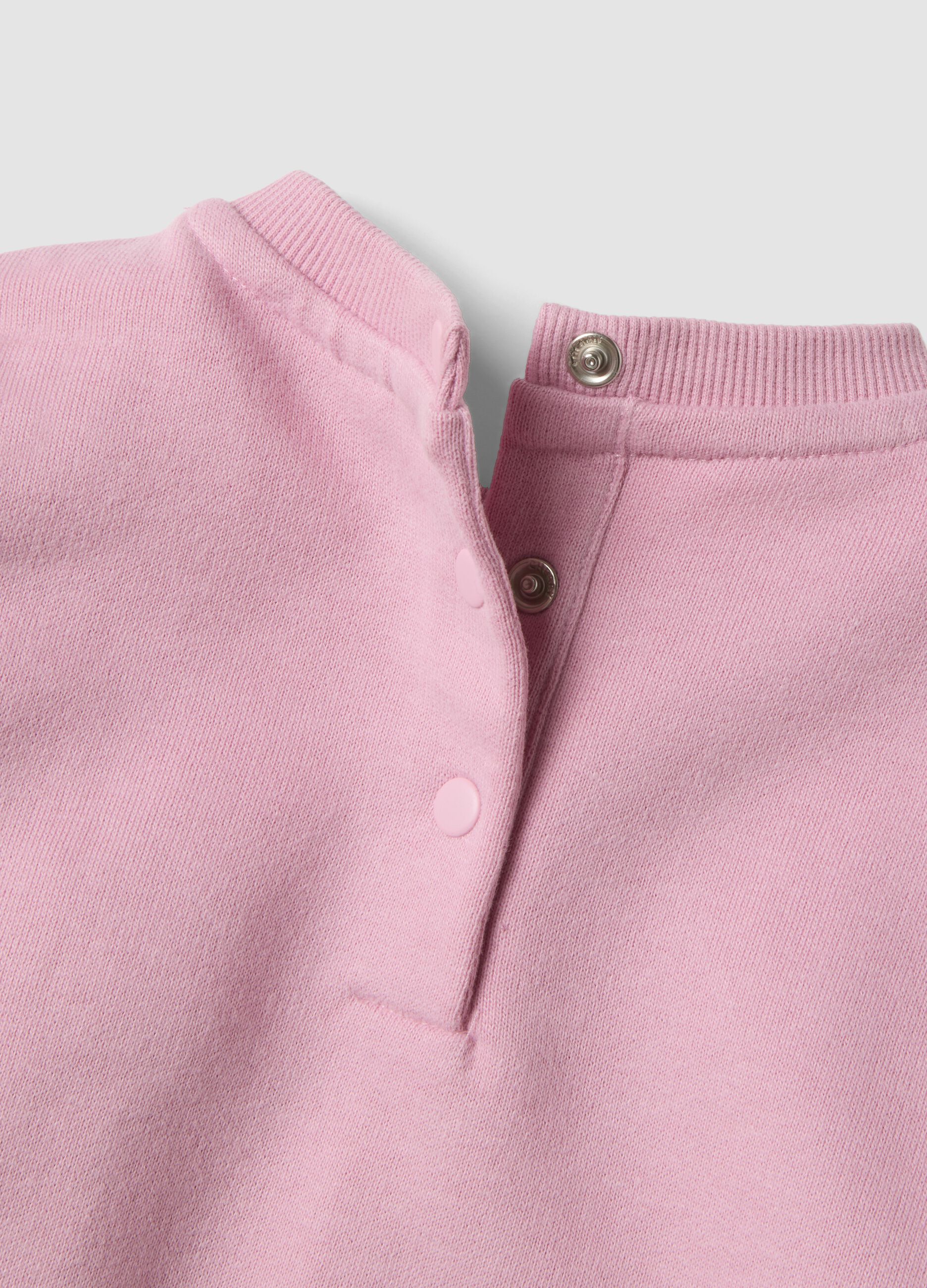 Pink pure cotton jogging set with "Love" slogan, oversized fit