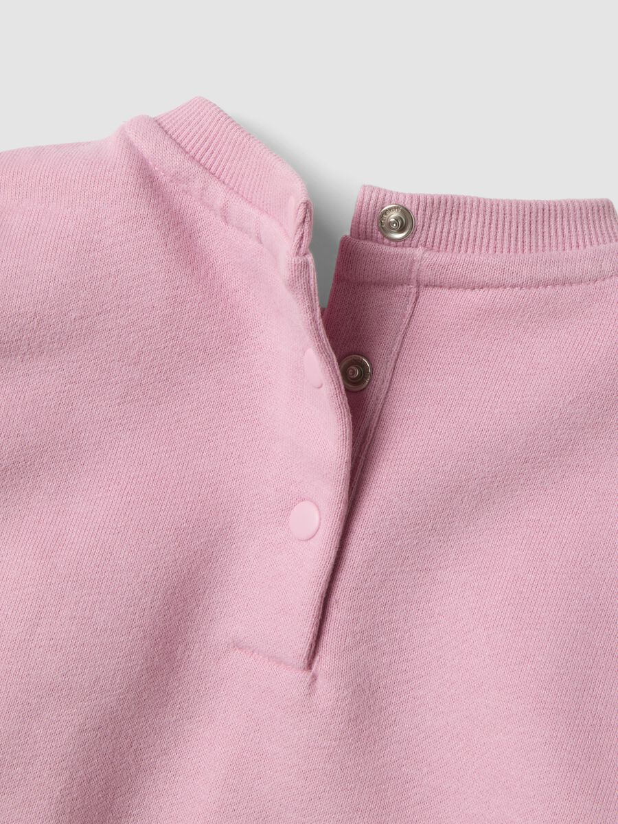 Pink pure cotton jogging set with "Love" slogan, oversized fit_3