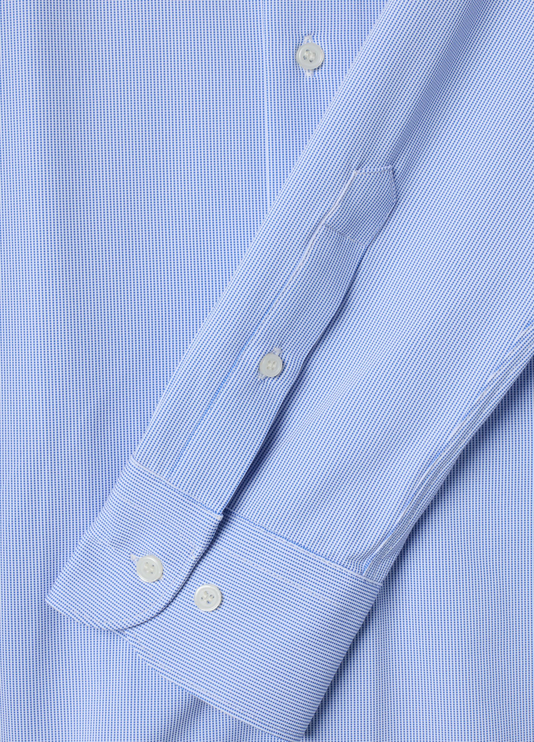 Camicia traspirante azzurra in tessuto elasticizzato 4 Way Stretch slim fit
