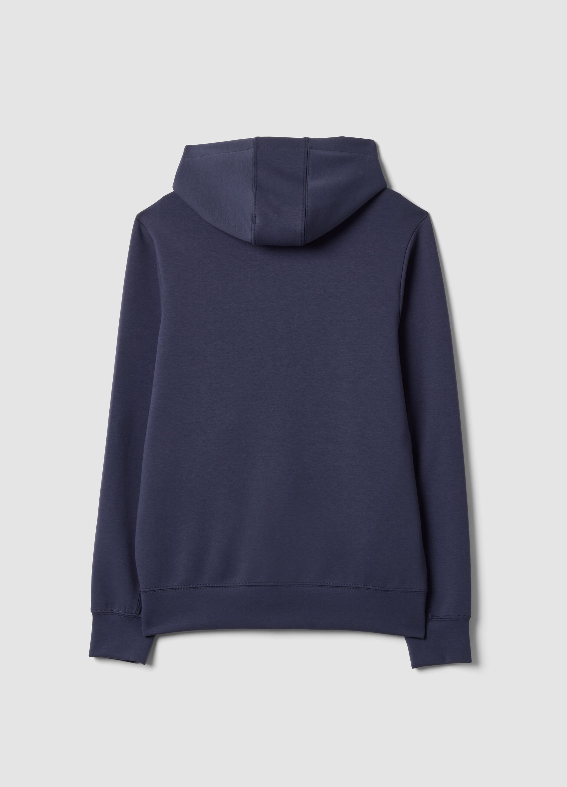 Breathable blue full-zip in 2-way stretch fabric