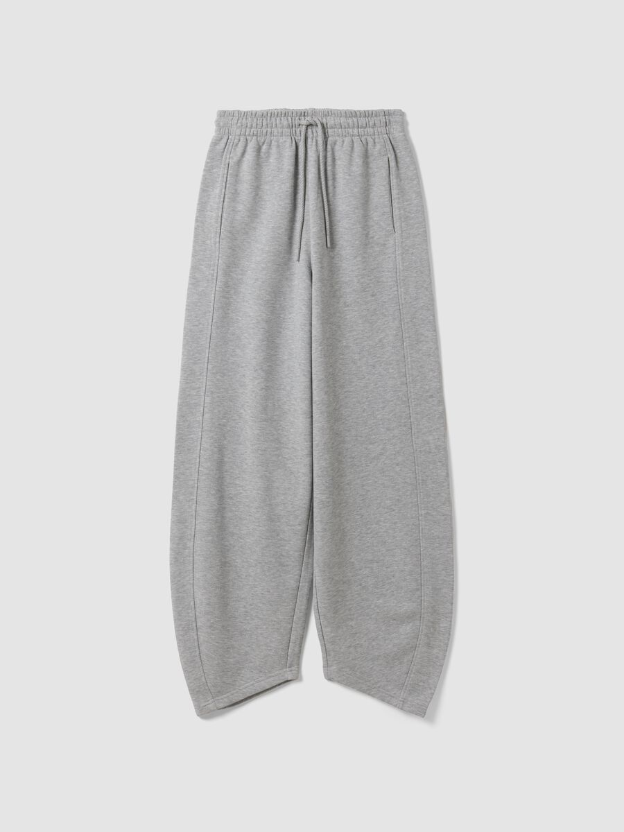 Jogger grigi in misto cotone barrel fit_5