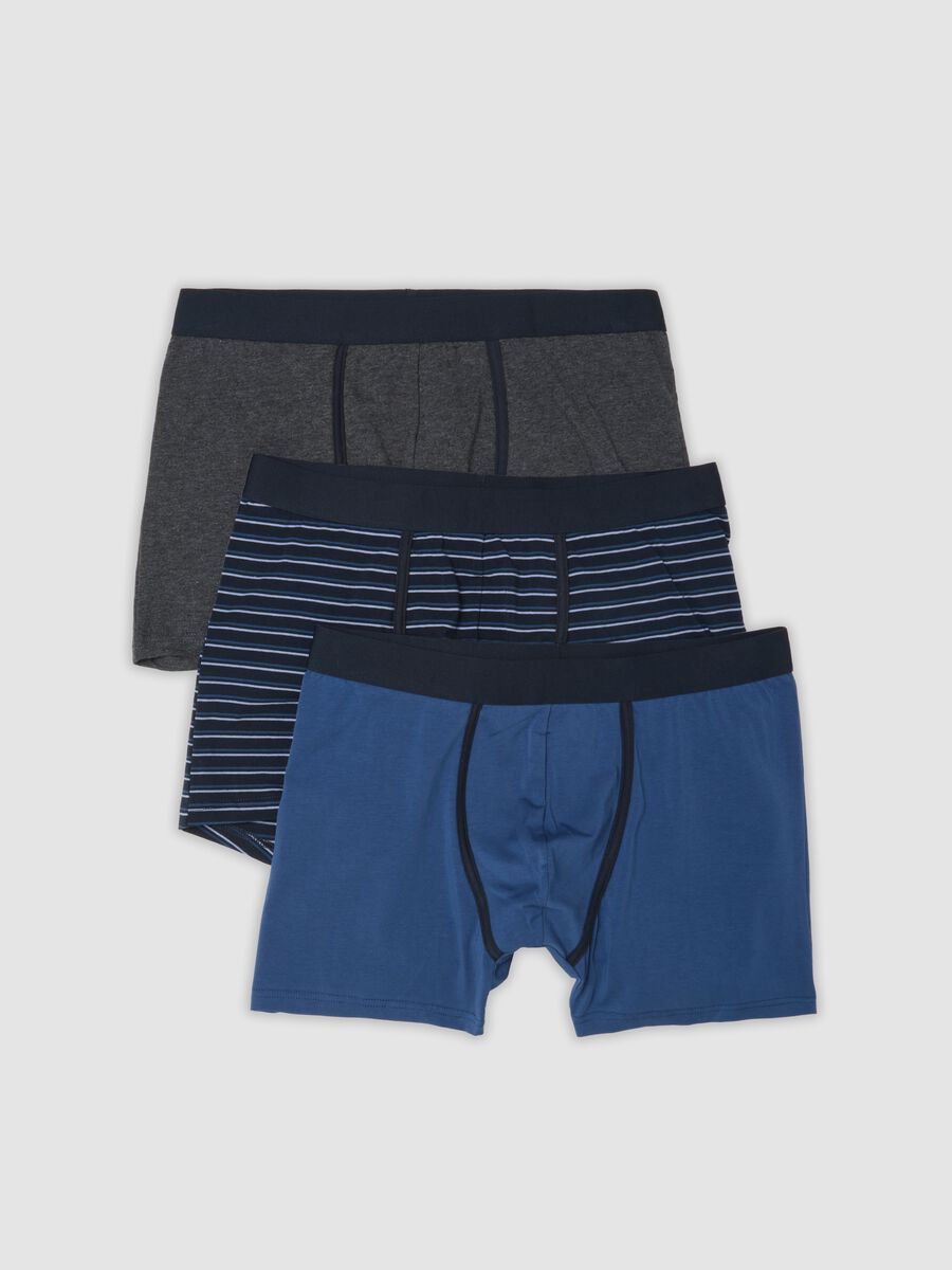 Multicolour organic stretch cotton midi boxer 3-pack_0