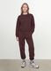 Brown cotton-blend jogger trousers with elasticated waist, regular fit_0