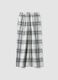 White checked organic pure cotton flannel pyjama bottoms_2