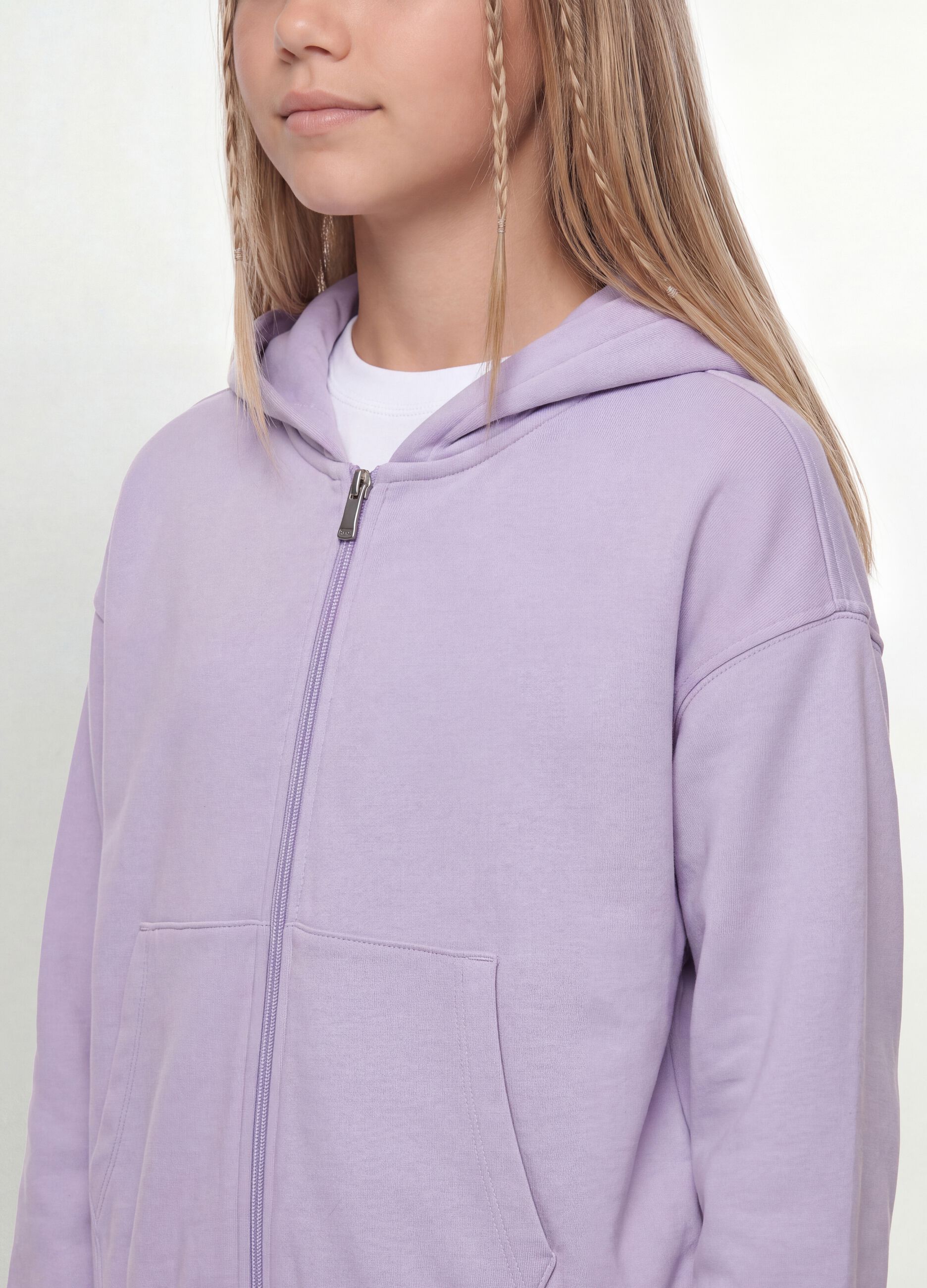 Purple organic cotton hoodie