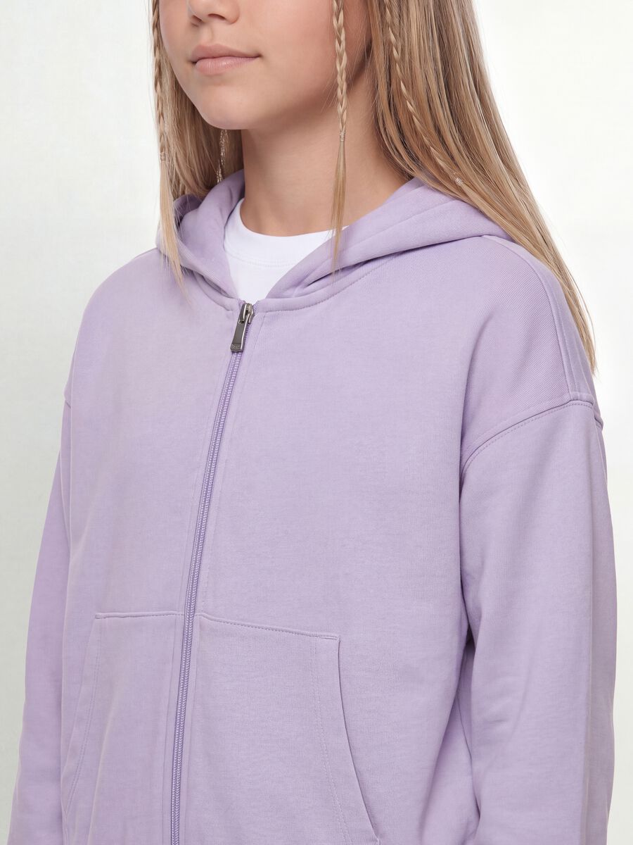 Purple organic cotton hooded sweatshirt_2