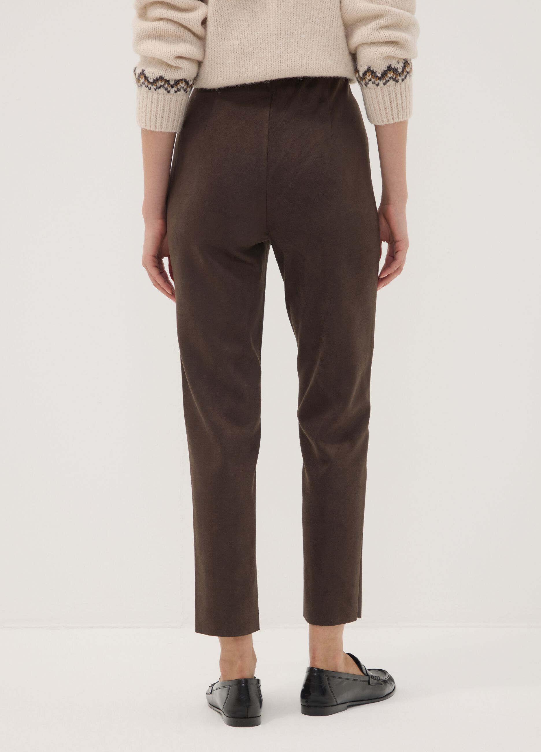 Leggings verdi in tessuto elasticizzato slim fit