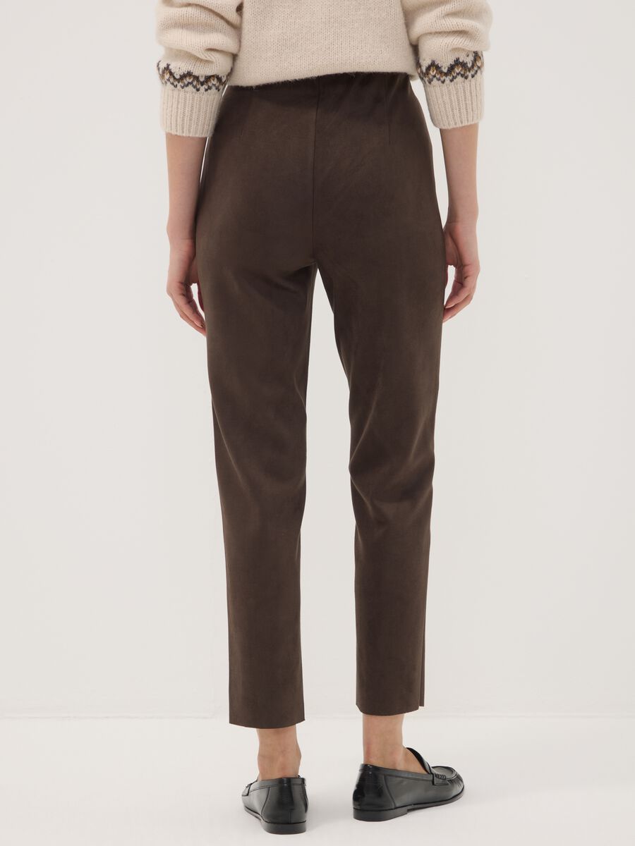 Leggings verdi in tessuto elasticizzato slim fit_3