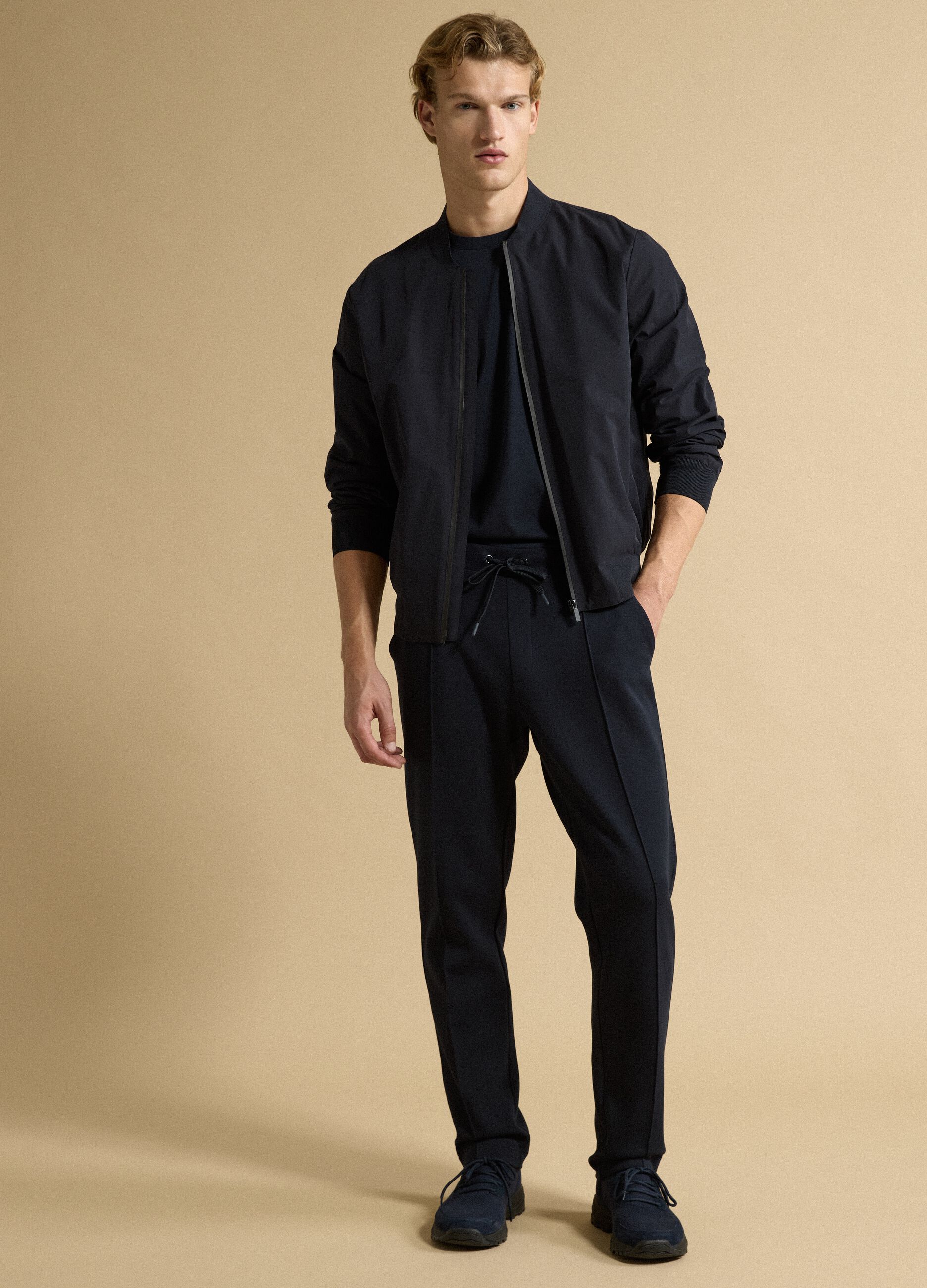 Blue regular-fit zip jacket