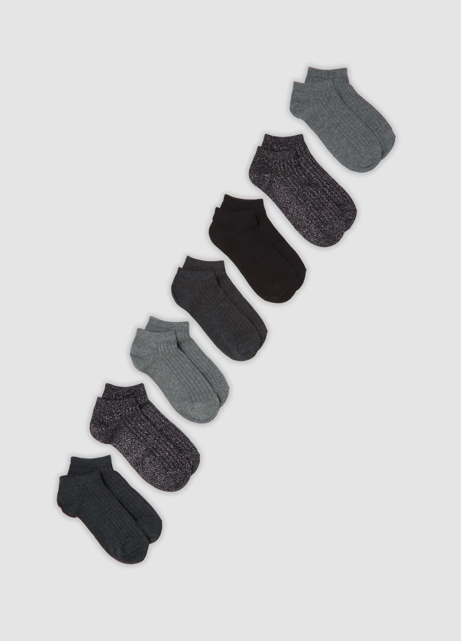 7-pack of grey organic stretch cotton socks