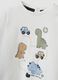 White organic cotton baby T-shirt with dinosaur print_2