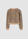 Maglione beige girocollo in lana elasticizzata_1