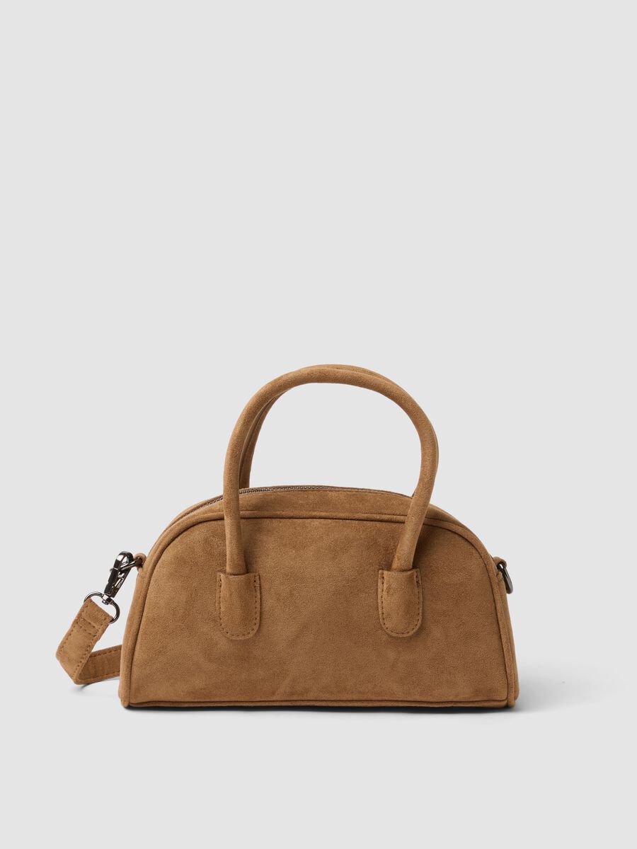 Brown stretch-fabric bag with double handles_2