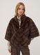 Brown regular-fit coat with zip_2