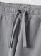 Pantaloni jogger grigi in puro cotone con fondo elastico_2