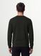 Black crew-neck cotton-blend sweatshirt, regular fit_2