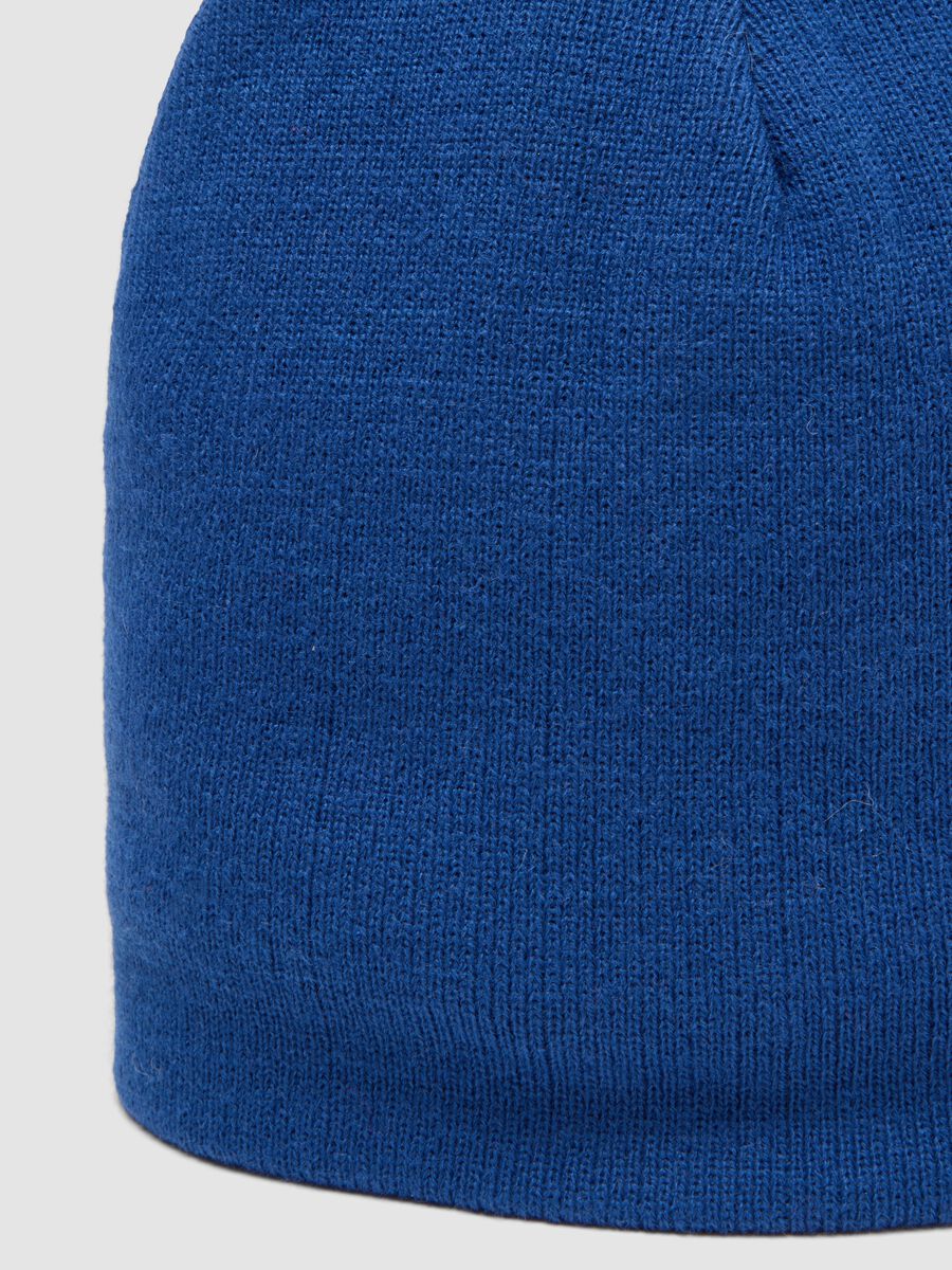 Blue jersey knit beanie_2