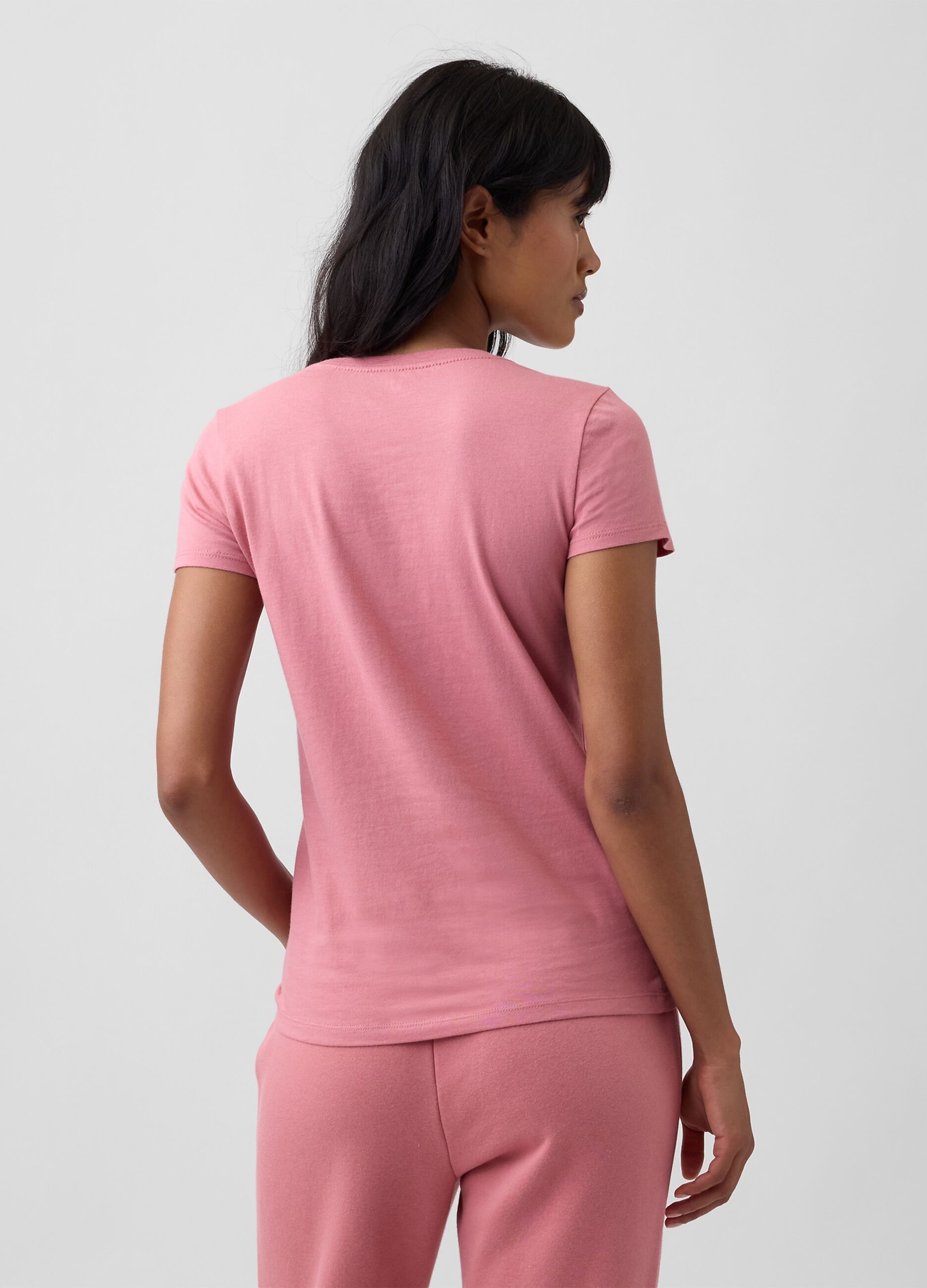 Pink pure cotton GAP logo T-shirt