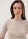 Beige pure cotton crew-neck T-shirt_0