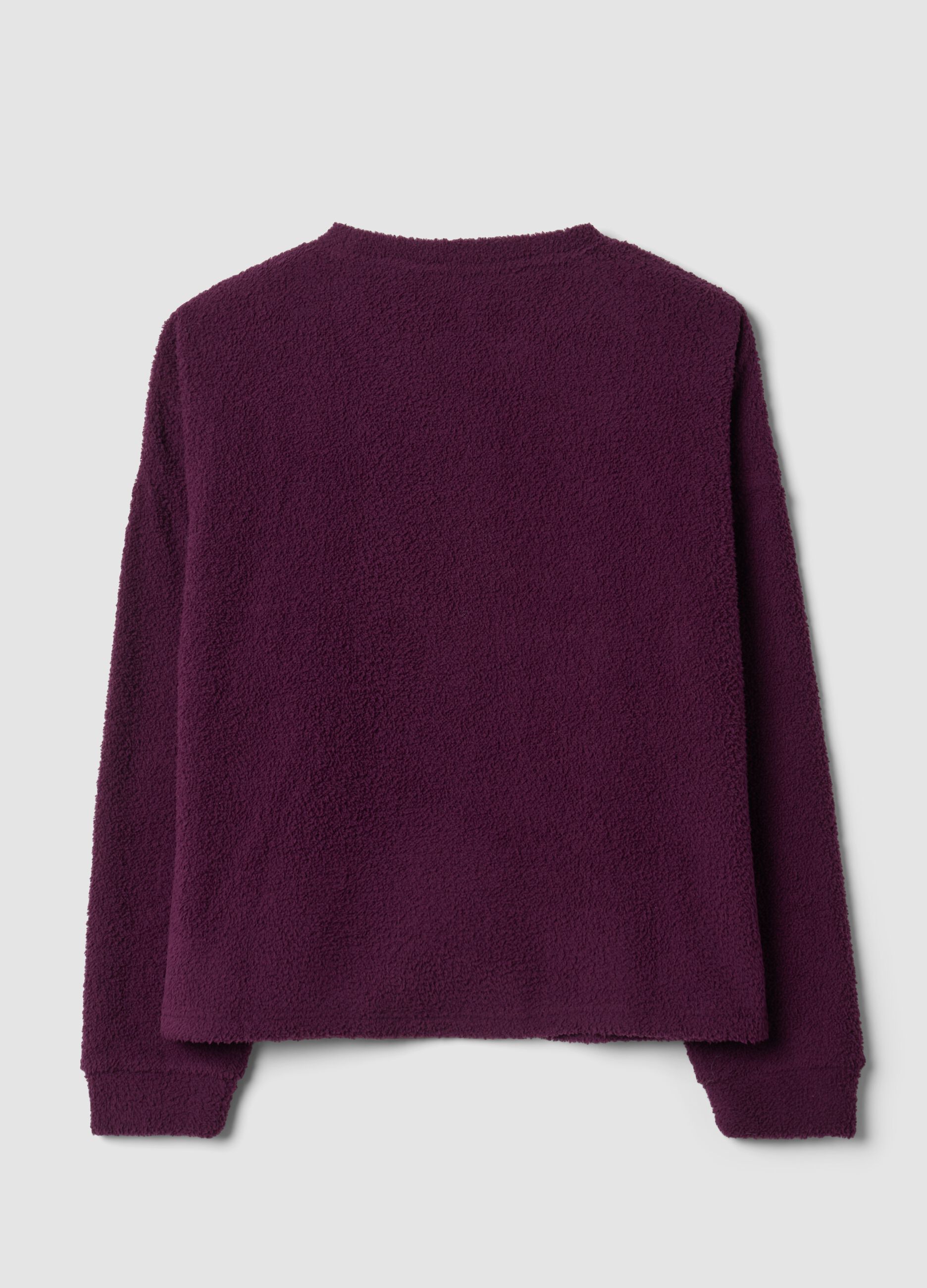 Purple stretch crew-neck pyjamas