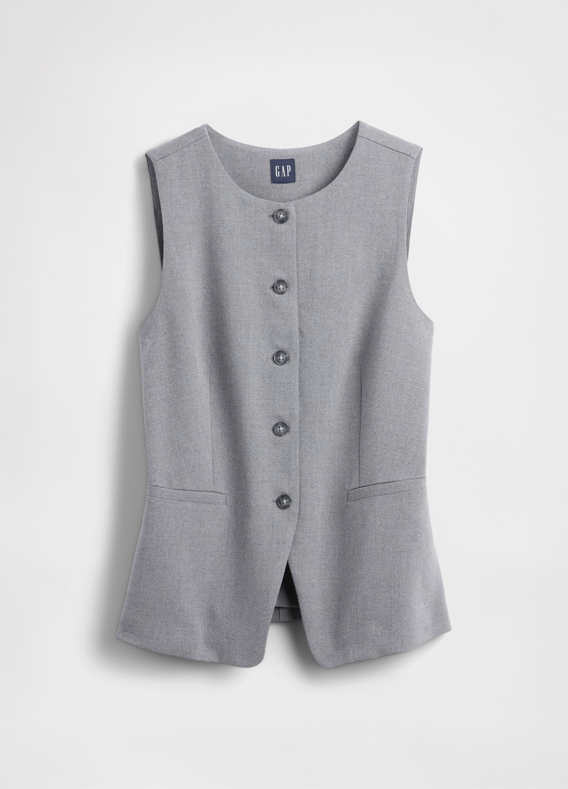 Grey Waistcoat in Stretch Fabric