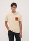 Beige pure cotton crew-neck T-shirt with Jeep print_2