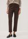 Leggings marroni in tessuto elasticizzato slim fit_1