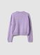 Purple and pink cable-knit crew neck jumper_1