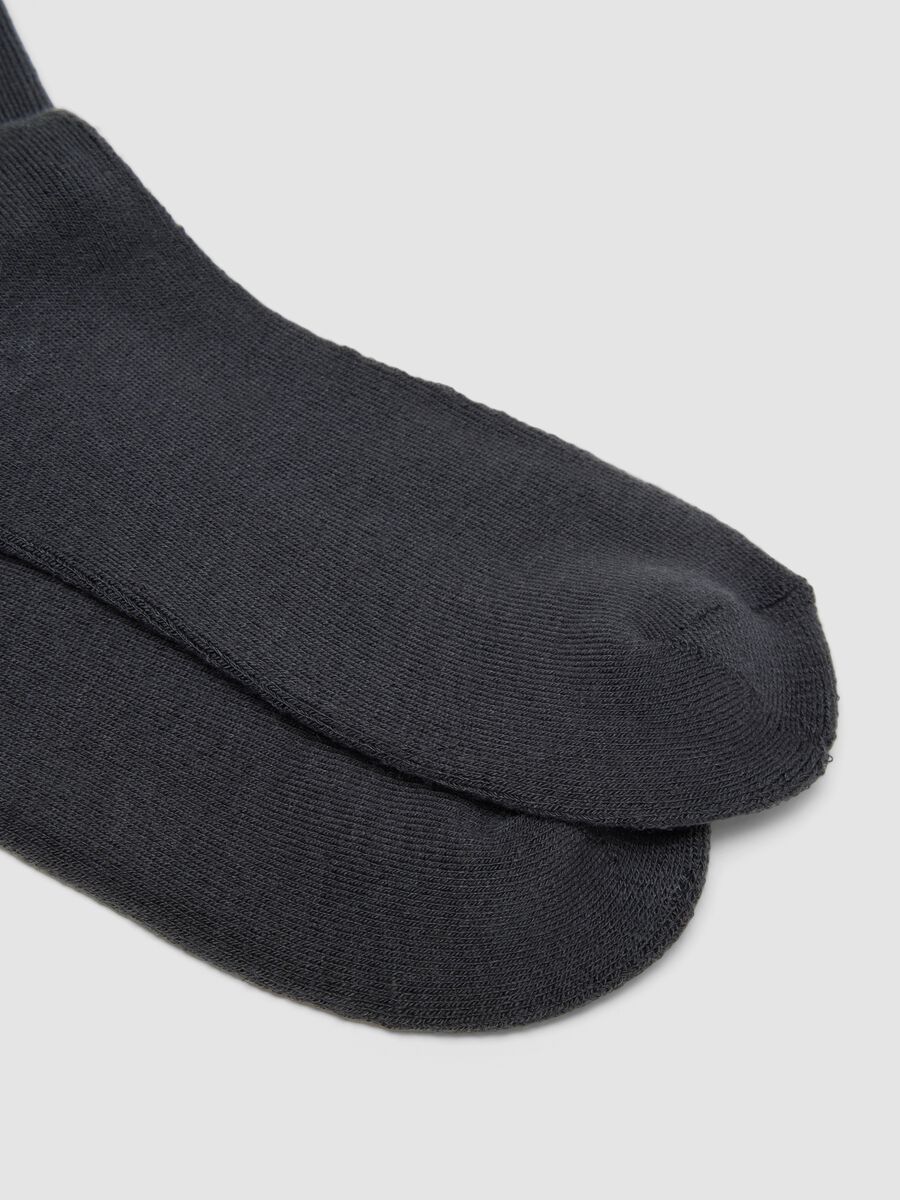Pack of 2 grey mid-calf socks in stretch fabric_2