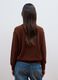 Maglia marrone in pura lana a girocollo over fit_3