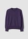 Maglione viola in pura lana a maniche lunghe regular fit_0