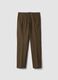 Brown slim-fit stretch-twill chinos_4
