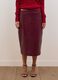 Red midi skirt in pure viscose with embossed print_2