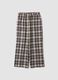 Brown checked organic pure cotton flannel pyjama trousers_0