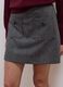 Grey wool-blend and viscose skirt with lining_1