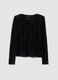 Black regular-fit T-shirt in sheer stretch fabric with pattern_4