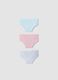 Tripack di slip culotte multicolor in cotone organico elasticizzato con fantasia_1