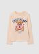 Girls' beige cotton regular fit sweater_0