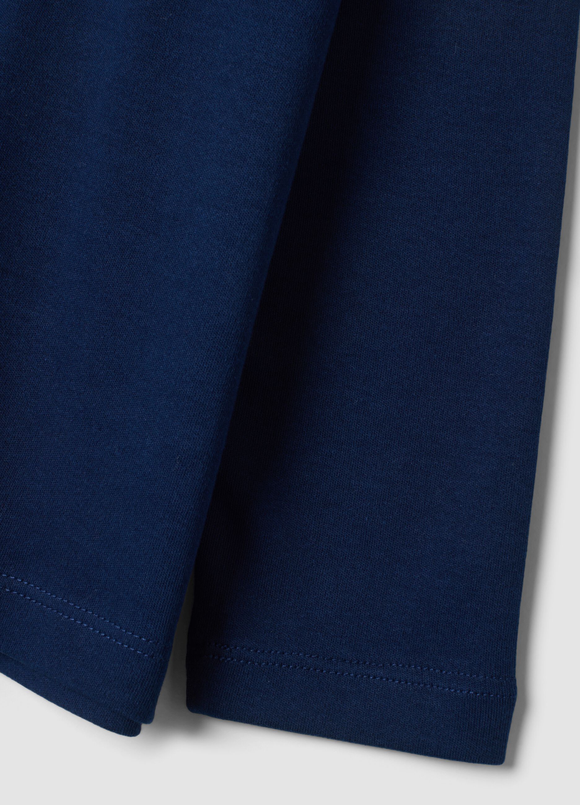 T-shirt blu navy in puro cotone organico con girocollo