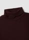 Purple stretch viscose crew-neck top, regular fit_1