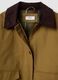 Brown pure-cotton jacket with ribbed collar_1