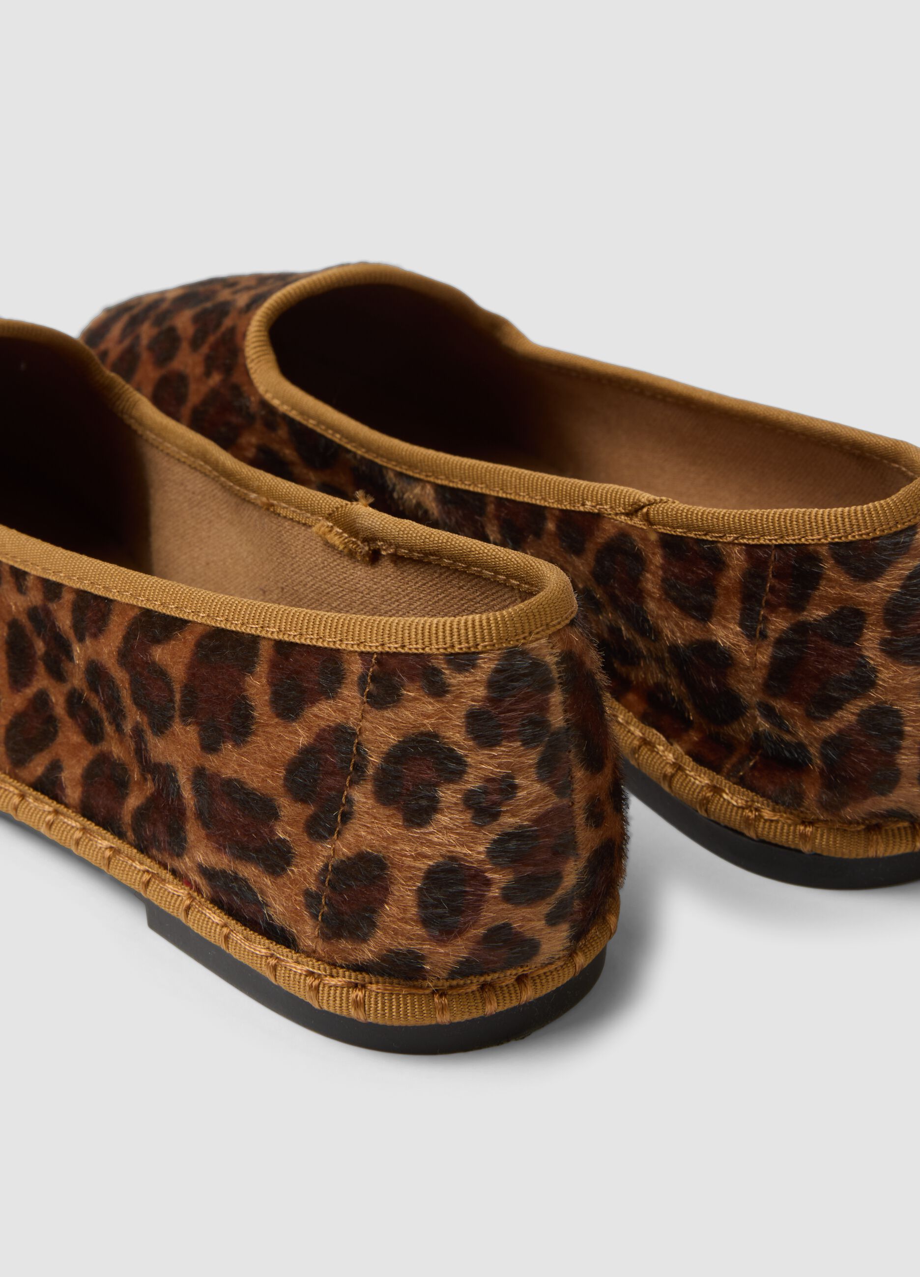 Classic brown animal-print ballet flats