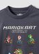 T-shirt grigia in puro cotone con girocollo stampa Mario Kart_3