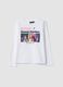 White pure cotton T-shirt with K-Pop Demon Hunters print, regular fit_0