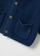 Baby Cardigan in Pure Blue Cotton_3